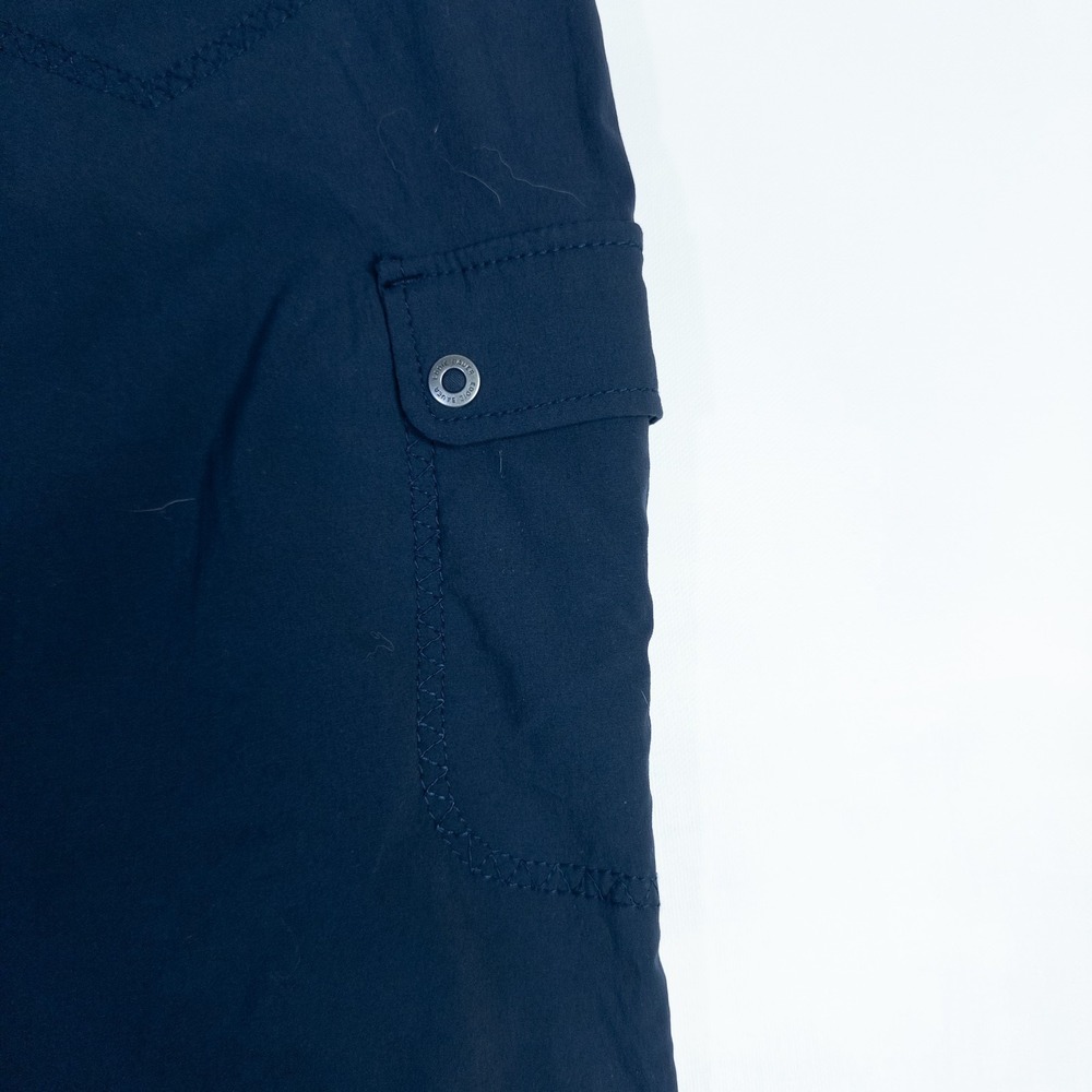 Eddie Bauer Travex Cargo Pants Womens 8 Horizon Crop Navy Blue Pockets Hiking - Picture 5 of 7